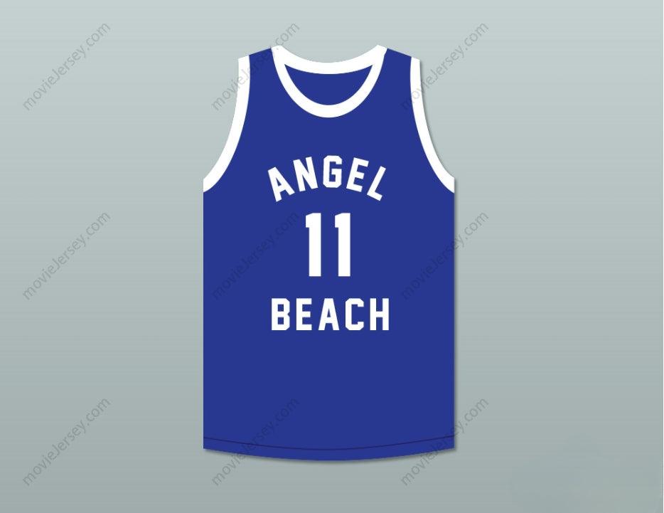 CUSTOM ANY Name Number TOMMY TURNER 11 ANGEL BEACH  BLUE BASKETBALL JERSEY PORKY'S REVENGE Top Stitched S-6XL