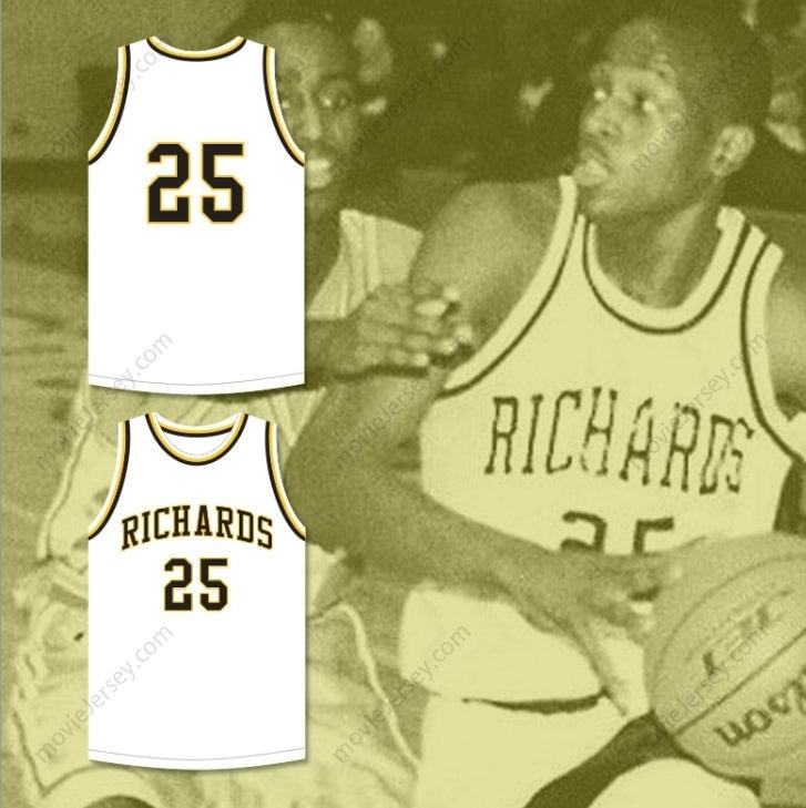 PERSONALIZAR CUALQUIER Nombre Número DWYANE WADE 25 HAROLD L. RICHARDS HIGH SCHOOL BULLDOGS BLANCO CAMISETA BALONCESTO 1 Arriba Cosido S-6XL