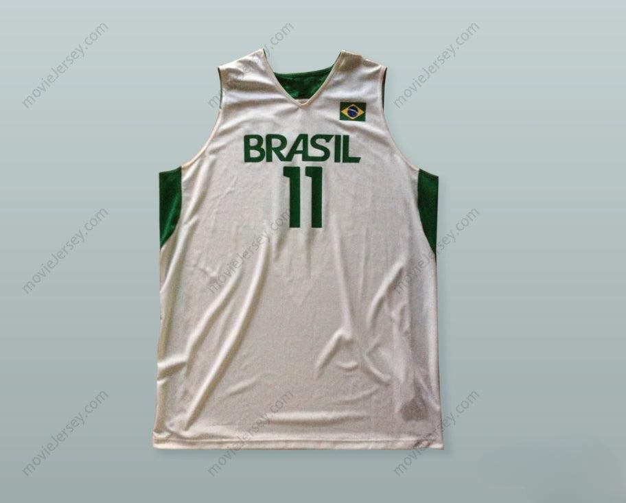 PERSONALIZA Cualquier Nombre Número ANDERSON VAREJAO 11 BRASIL CAMISETA BALONCESTO CON PARCHE Cosido S-6XL