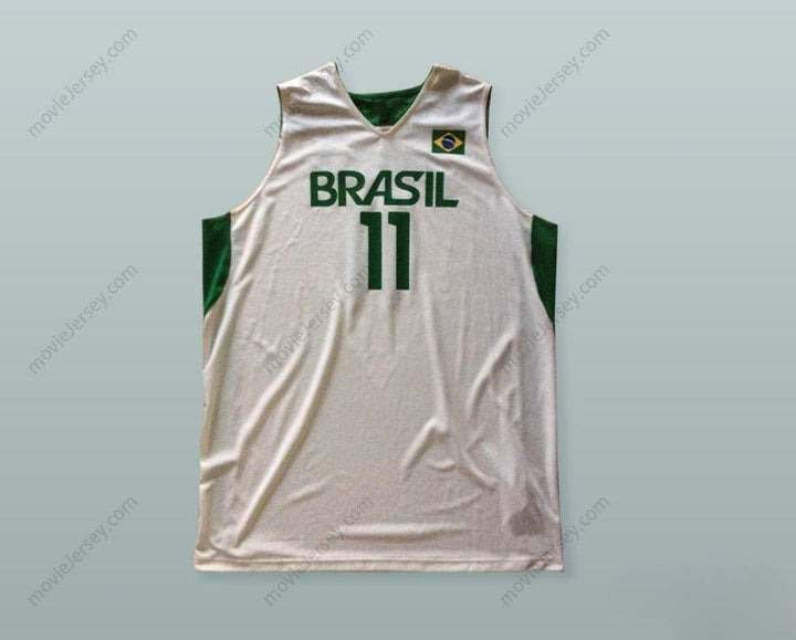 PERSONALIZA Cualquier Nombre Número ANDERSON VAREJAO 11 BRASIL CAMISETA BALONCESTO CON PARCHE Cosido S-6XL