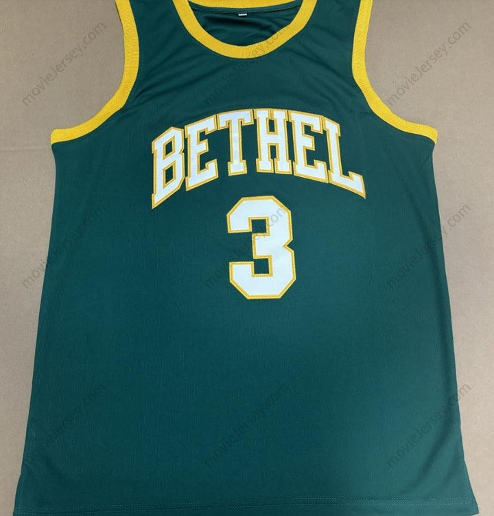 Camiseta de baloncesto retro cosida de Allen Iverson #3 Bethel High School