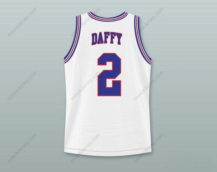 CAMISETA DE BALONCESTO TUNE SQUAD DE PATO LUCAS 2 CON NÚMERO Y NOMBRE PERSONALIZADOS CON PARCHE DE SPACE JAM, Costuras de primera calidad, Tallas S-6XL