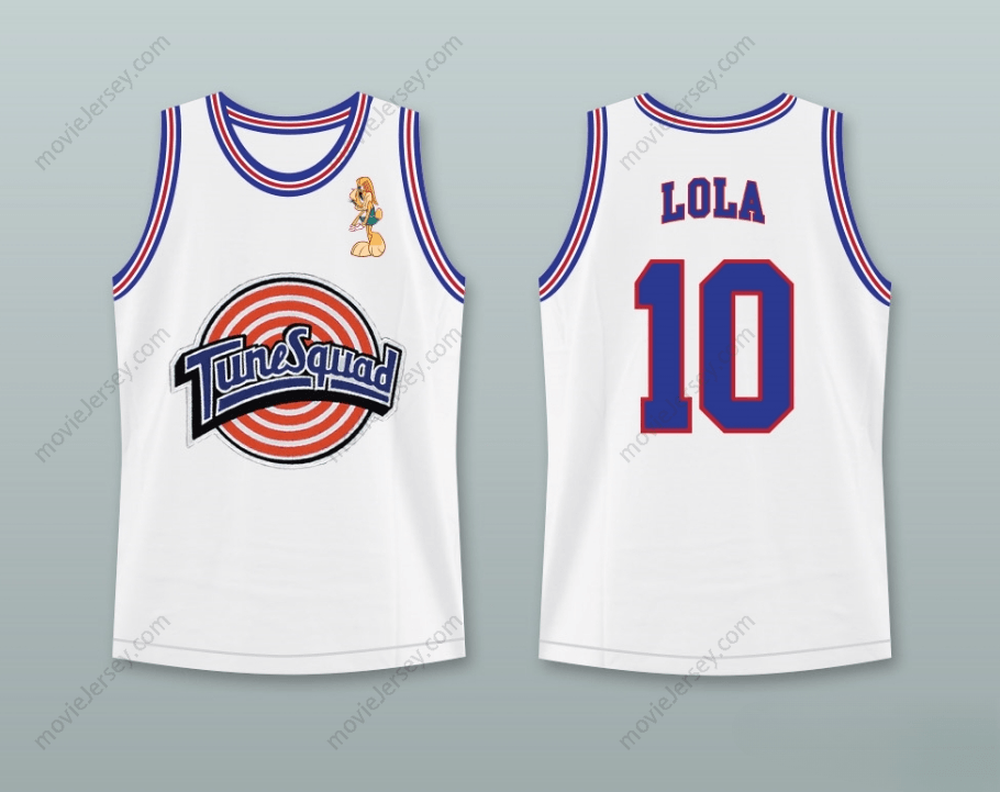 CUSTOM ANY Name Number SPACE JAM LOLA BUNNY 10 TUNE SQUAD BASKETBALL JERSEY WITH LOLA BUNNY PATCH Top Stitched S-6XL