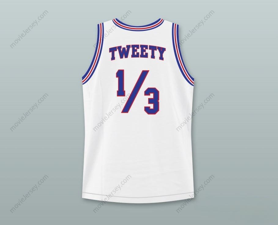 PERSONALIZA CUALQUIER Nombre Número SPACE JAM TWEETY BIRD Camiseta de Baloncesto 1/3 TUNE SQUAD CON PARCHE TWEETY BIRD Cosido en la Parte Superior S-6XL