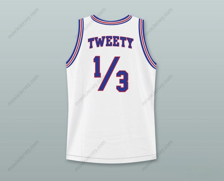 PERSONALIZA CUALQUIER Nombre Número SPACE JAM TWEETY BIRD Camiseta de Baloncesto 1/3 TUNE SQUAD CON PARCHE TWEETY BIRD Cosido en la Parte Superior S-6XL