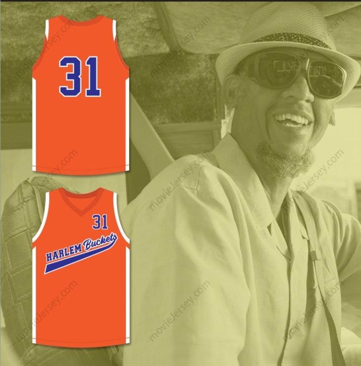 PERSONALIZA CUALQUIER Nombre Número REGGIE MILLER LIGHTS 31 HARLEM BUCKETS CAMISETA DE BALONCESTO UNCLE DREW Top Cosido S-6XL
