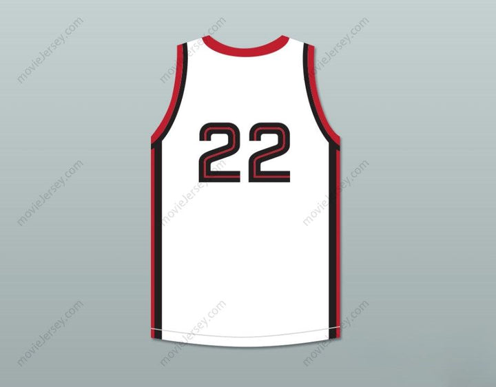 PERSONALIZA CUALQUIER Nombre Número KAWHI LEONARD 22 MARTIN LUTHER KING HIGH SCHOOL CAMISETA DE BALONCESTO BLANCA 7 Costuras Superiores S-6XL