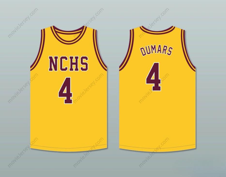 CUSTOM ANY Name Number JOE DUMARS 4  CENTRAL HIGH SCHOOL CHIEFS YELLOW GOLD BASKETBALL JERSEY 2 Top Stitched S-6XL