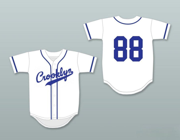 Personalizado Cualquier Nombre Número CROOKLYN AZUL SOBRE BASE BLANCA CAMISETA DE BÉISBOL CUALQUIER NOMBRE O NÚMERO Cosido S-6XL