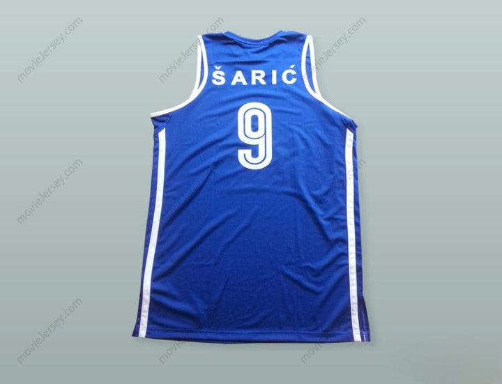 PERSONALIZA Cualquier Nombre Número DARIO SARIC 9 KK CIBONA ZAGREB CAMISETA DE BALONCESTO CON PARCHE Cosido S-6XL