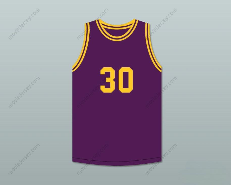 PERSONALIZADO Cualquier Nombre Número EARVIN MAGIC JOHNSON 30 CAMISETA DE BALONCESTO PÚRPURA EL SKIT DE LA LEYENDA DEL JOVEN LARRY BIRD Costura Superior S-6XL