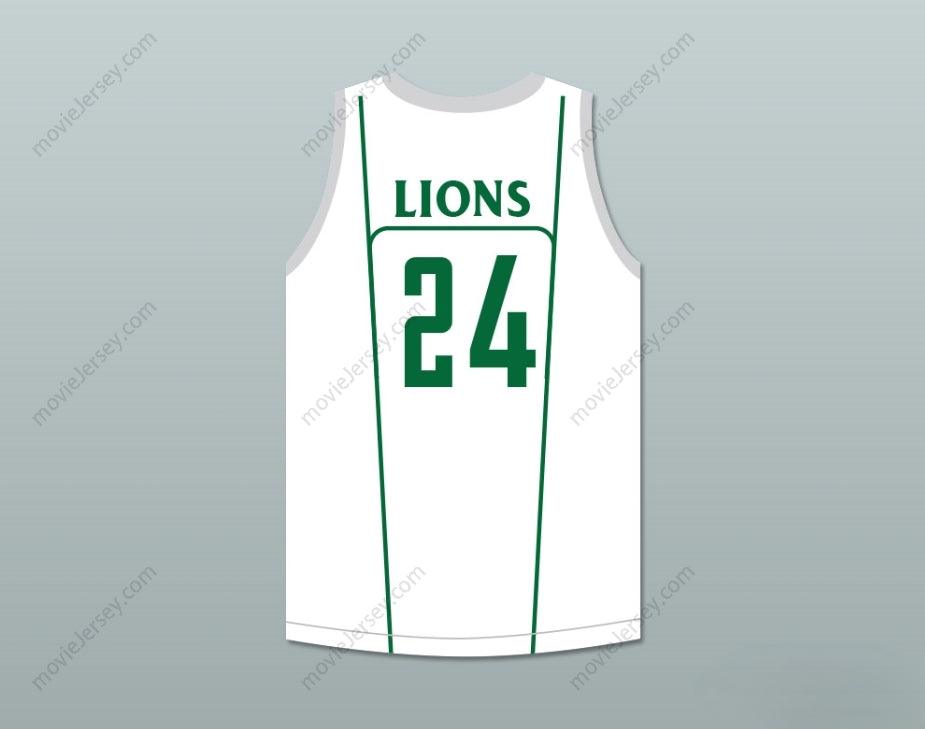 CAMISETA DE BALONCESTO BLANCA DE LOS LIONS DE LIBERTY CHRISTIAN PREP TACKO FALL 24 CON CUALQUIER NOMBRE Y NÚMERO PERSONALIZADOS 1 Bordado superior S-6XL