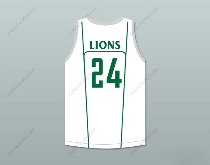 CAMISETA DE BALONCESTO BLANCA DE LOS LIONS DE LIBERTY CHRISTIAN PREP TACKO FALL 24 CON CUALQUIER NOMBRE Y NÚMERO PERSONALIZADOS 1 Bordado superior S-6XL