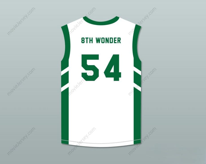 PERSONALIZA CUALQUIER Nombre Número ANTOINE '8TH WONDER' SCOTT 54 CAMISETA DE BALONCESTO BLANCA DENNIS RODMAN'S BIG BANG IN PYONGYANG Costuras Superiores S-6XL