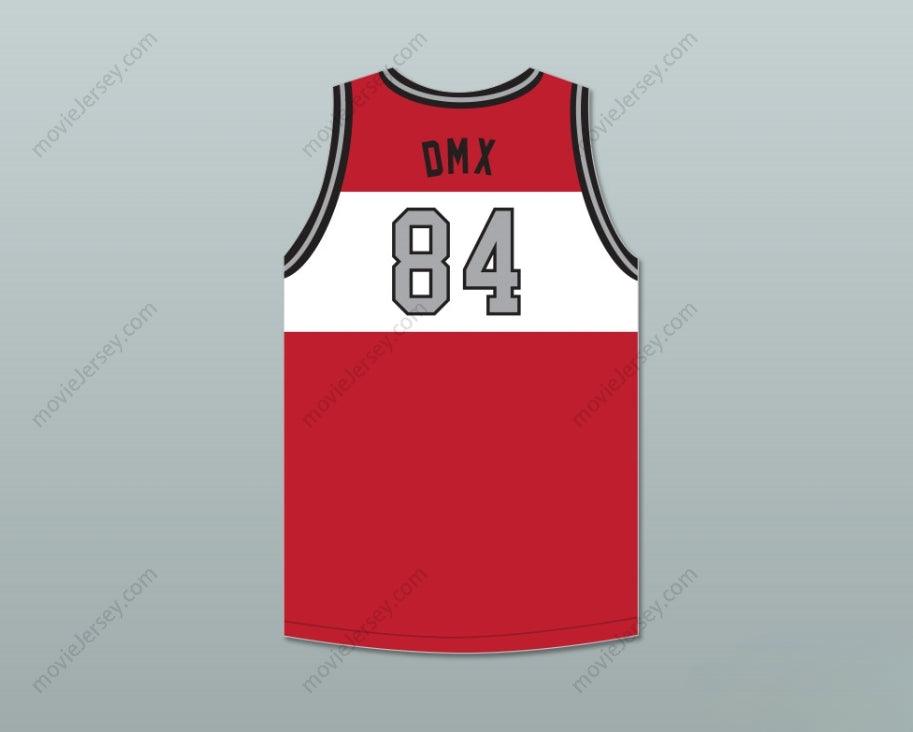 CAMISETA DE BALONCESTO ROJA DMX 84 ROUGH RYDERS, CON NOMBRE Y NÚMERO PERSONALIZABLES, COSTURA DOBLE, TALLAS S-6XL