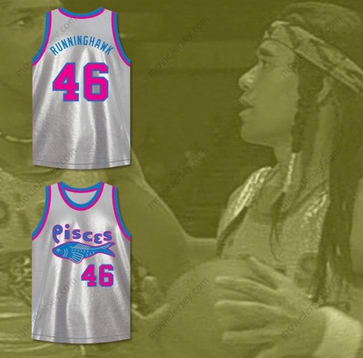 PERSONALIZA CUALQUIER Nombre Número WINSTON RUNNING HAWK 46 PISCIS BALONCESTO JERSEY EL PEZ QUE SALVÓ Costura superior S-6XL