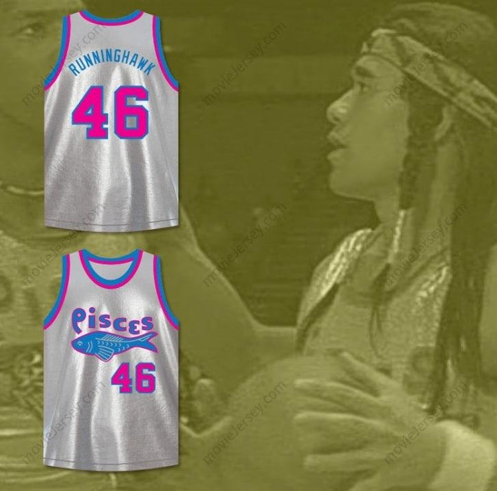 PERSONALIZA CUALQUIER Nombre Número WINSTON RUNNING HAWK 46 PISCIS BALONCESTO JERSEY EL PEZ QUE SALVÓ Costura superior S-6XL
