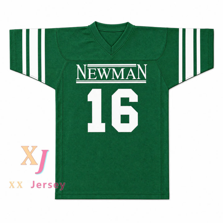 Isidore Newman High School 16 Football Jersey — green front view