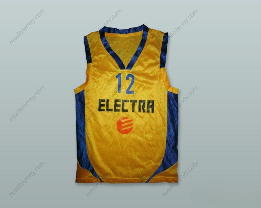 PERSONALIZA Cualquier Nombre Número MAZABI ELECTRA TEL AVIV ISRAEL 12 DORADO CAMISETA BALONCESTO Cosido S-6XL
