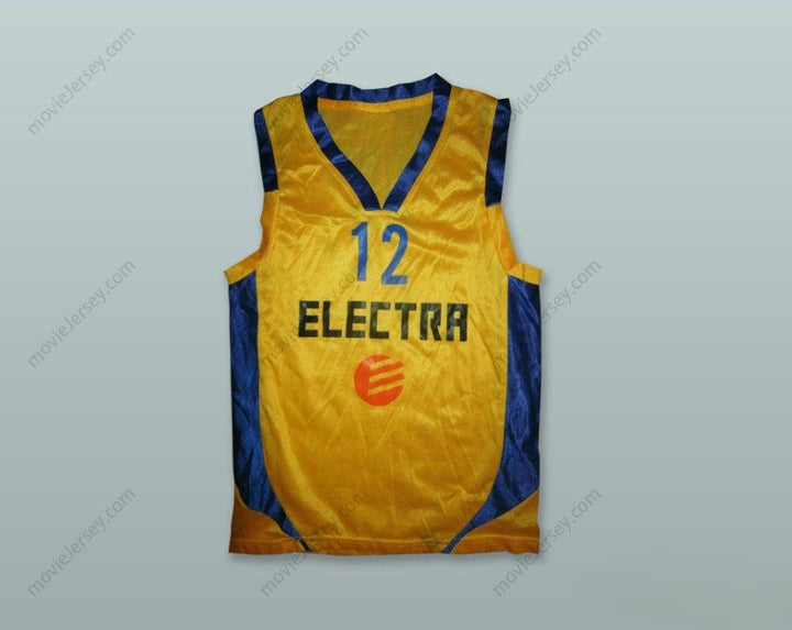 PERSONALIZA Cualquier Nombre Número MAZABI ELECTRA TEL AVIV ISRAEL 12 DORADO CAMISETA BALONCESTO Cosido S-6XL