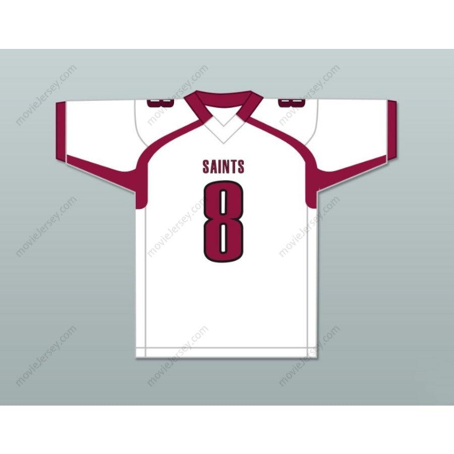 PERSONALIZAR Cualquier Nombre Número JOHN METCHIE III 8 ST. JAMES SCHOOL SAINTS Blanco Camiseta Fútbol Parte Superior Cosida S-6XL