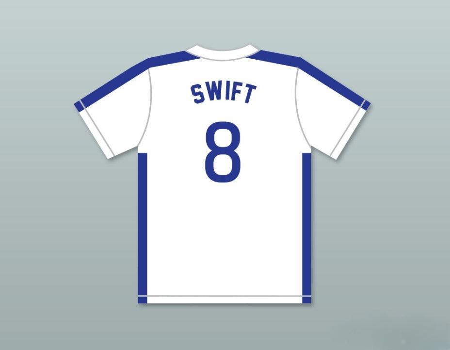 Camiseta de béisbol blanca con el número y nombre personalizados BILL SWIFT 8 del EQUIPO DE USA 1984, con costuras, tallas S-6XL