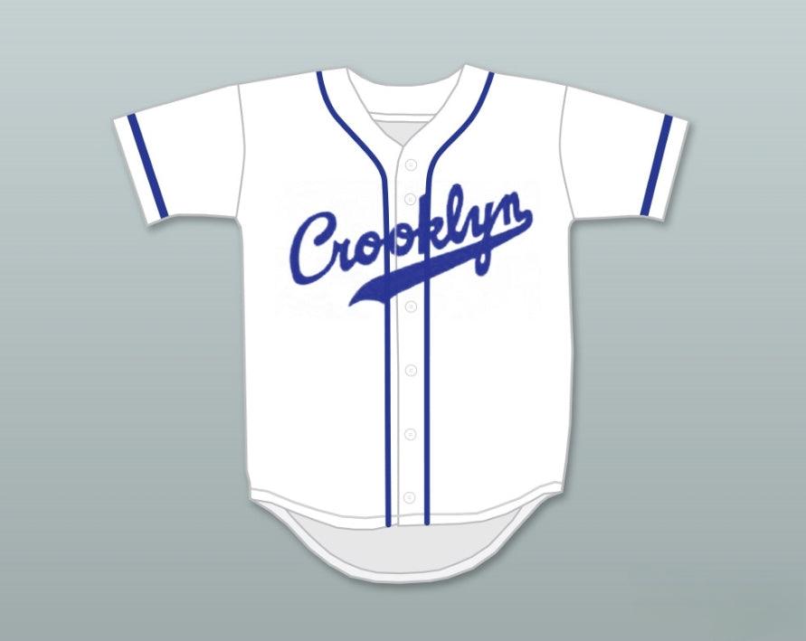 Personalizado Cualquier Nombre Número CROOKLYN AZUL SOBRE BASE BLANCA CAMISETA DE BÉISBOL CUALQUIER NOMBRE O NÚMERO Cosido S-6XL