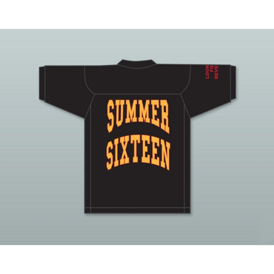 PERSONALIZADA CUALQUIER Nombre Número DRAKE REVENGE SUMMER SIXTEEN LOOKING FOR REVENGE Camiseta Fútbol Negra Cosida S-6XL