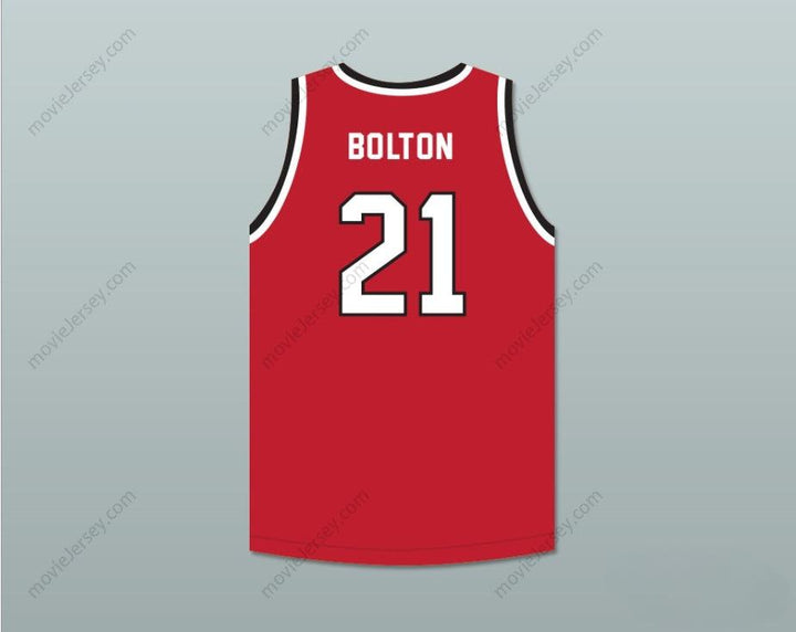 PERSONALIZADO Cualquier Nombre Número JACK BOLTON 21 EAST HIGH SCHOOL WILDCATS Rojo Camiseta de Baloncesto Cosida S-6XL