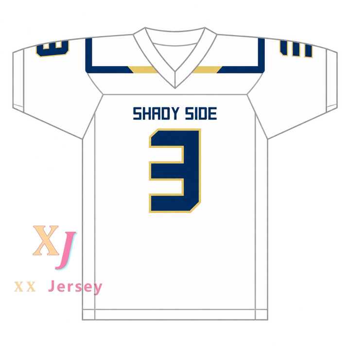 Custom Skyy Moore 3 Shady Side Academy Bulldogs Football Jersey