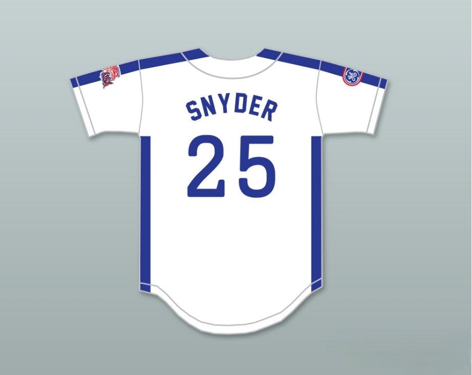 Jersey de Béisbol Personalizado con Cualquier Nombre y Número CORY SNYDER 25 1984 Equipo de EE. UU. Blanco con Botones Costura Superior Tallas S-6XL