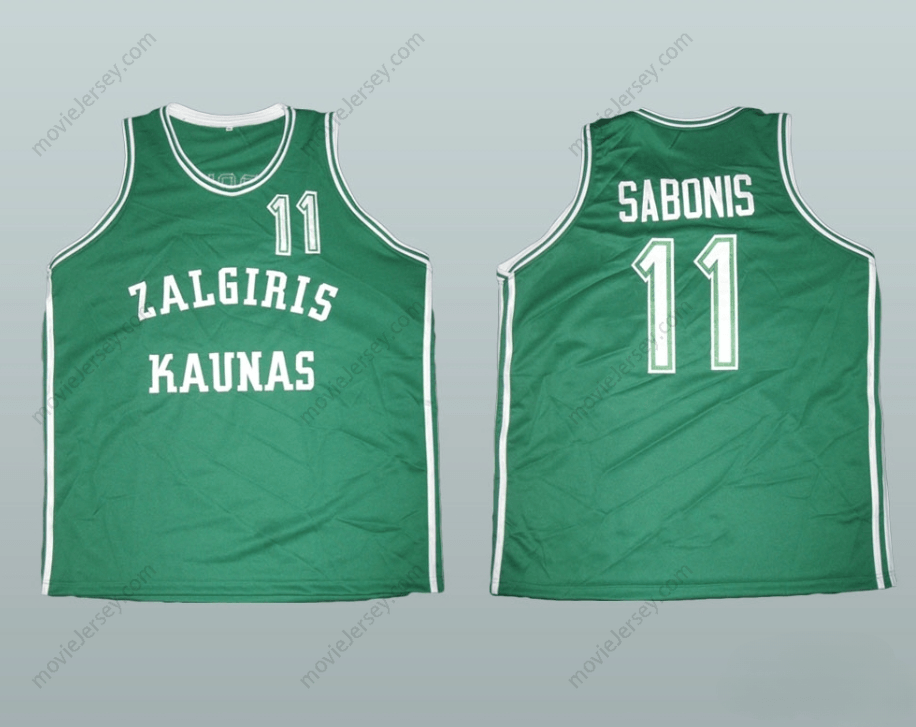 CUSTOM ANY Name Number ARVYDAS SABONIS ZALGIRIS KAUNAS BASKETBALL JERSEY Top Stitched S-6XL