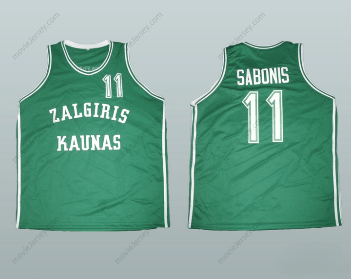 CUSTOM ANY Name Number ARVYDAS SABONIS ZALGIRIS KAUNAS BASKETBALL JERSEY Top Stitched S-6XL