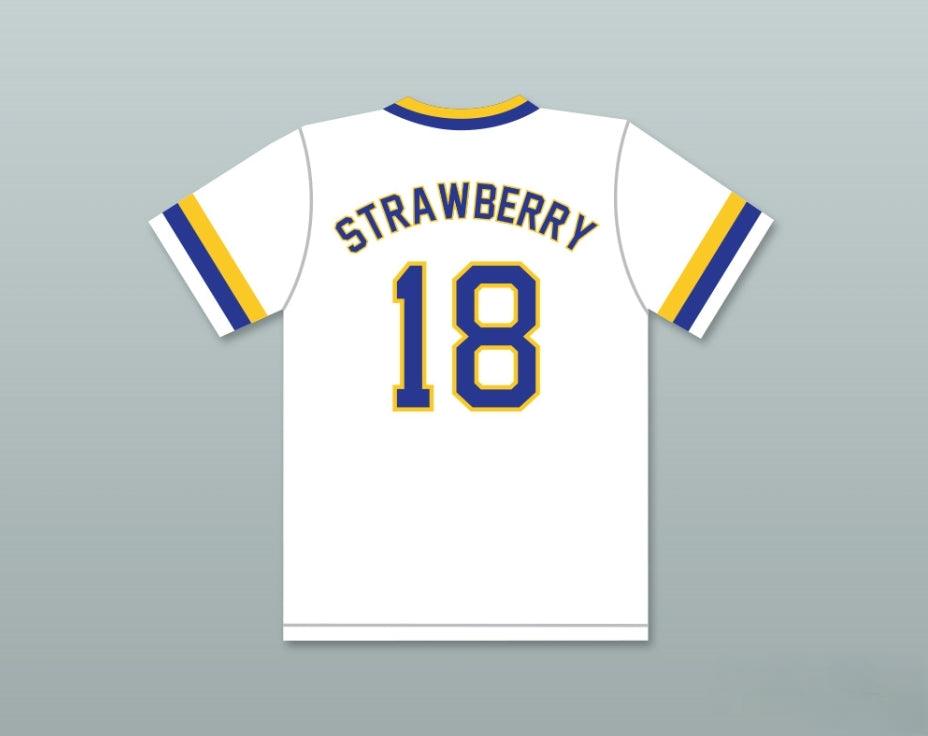 Camiseta de béisbol blanca personalizada con cualquier nombre y número DARRYL STRAWBERRY 18 COUGARS DE CRENSHAW HIGH SCHOOL, cosida, tallas S-6XL