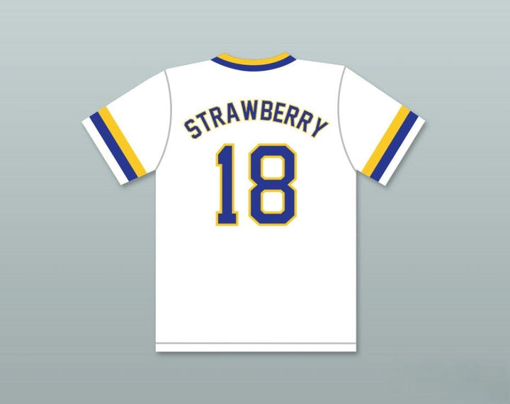 Camiseta de béisbol blanca personalizada con cualquier nombre y número DARRYL STRAWBERRY 18 COUGARS DE CRENSHAW HIGH SCHOOL, cosida, tallas S-6XL