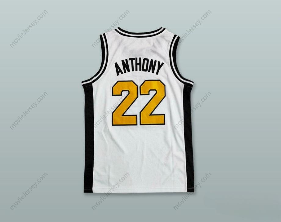 PERSONALIZA cualquier Nombre Número CARMELO ANTHONY 22 TOWSON CATHOLIC HIGH SCHOOL OWLS CAMISETA DE BALONCESTO BLANCA con Costura Superior Tallas S-6XL
