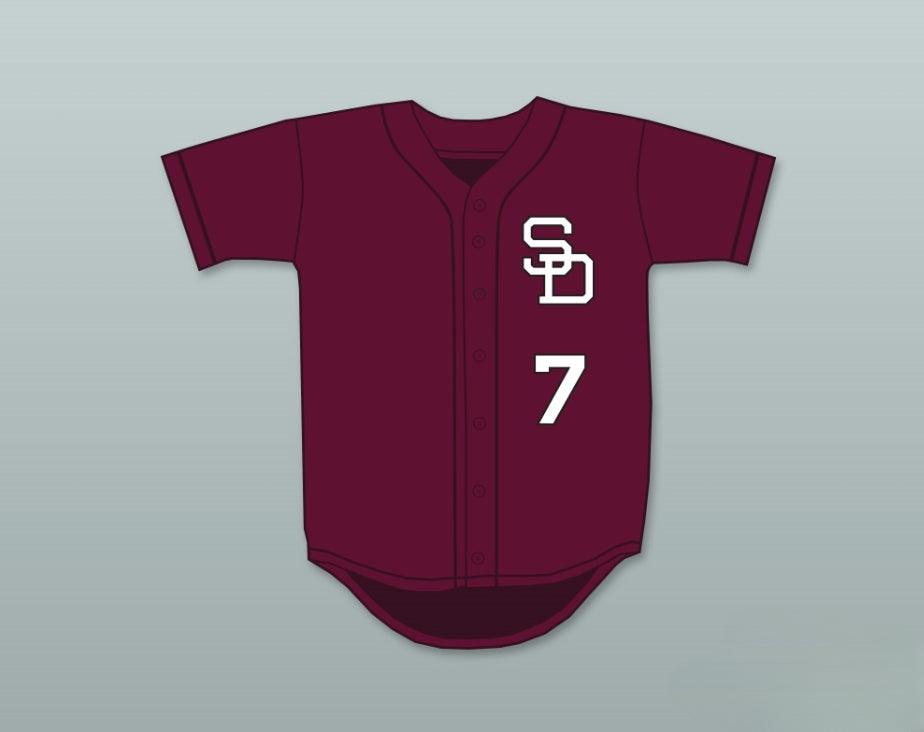 Custom Any Name Number ANTHONY RIZZO 7 STONEMAN DOUGLAS HIGH SCHOOL  MAROON BASEBALL JERSEY 1 Top Stitched S-6XL