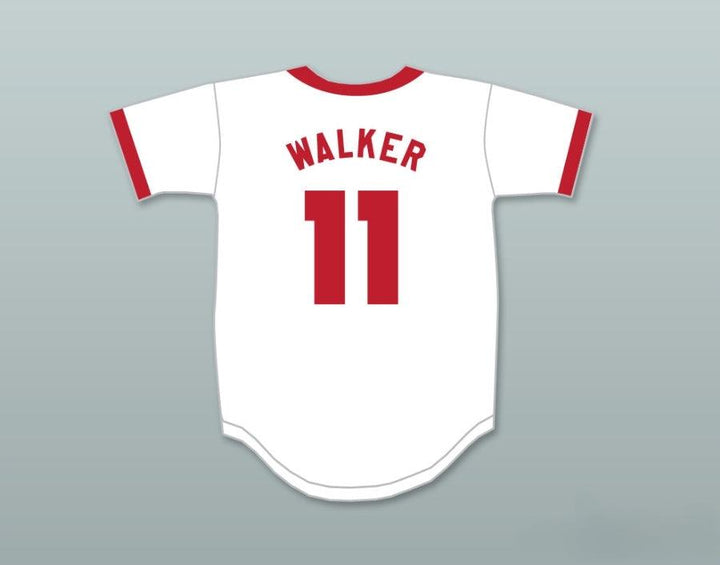 Camiseta de béisbol con botones ISOTOPES FISHBONE WALKER 11, número y nombre personalizados, costuras vistas, tallas S-6XL