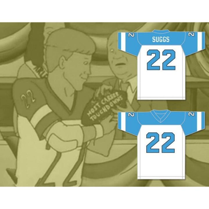 CAMISETA DE FÚTBOL PERSONALIZADA con Cualquier Nombre y Número RICKY SUGGS 22 ARLEN COUGARS DE INSTITUTO, Local, Parte Superior Bordada S-6XL
