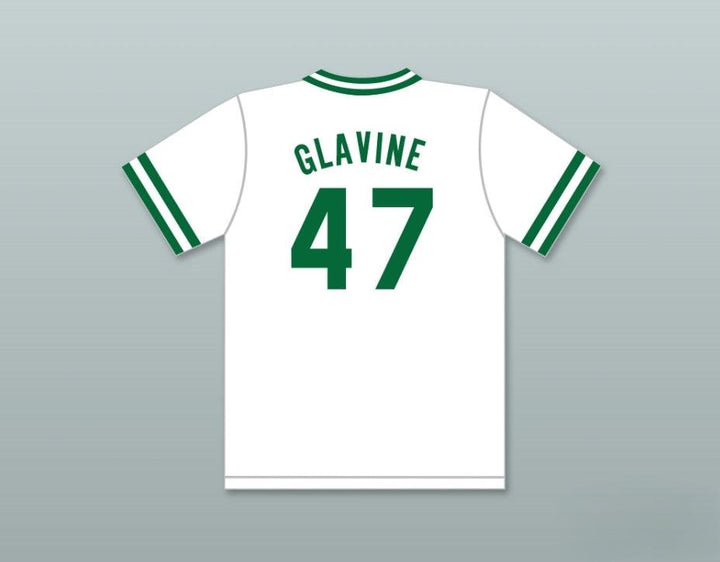 Camiseta de béisbol blanca con nombre y número personalizado TOM GLAVINE 47 HIGH SCHOOL INDIANS, 2 costuras superiores, tallas S-6XL