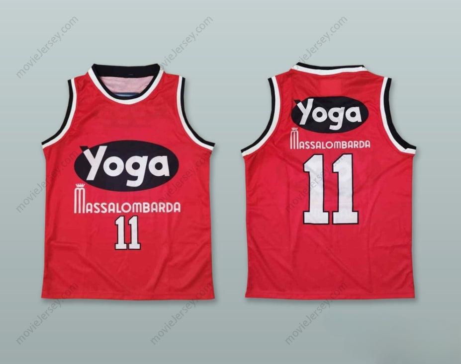 PERSONALIZA Cualquier Nombre Número GEORGE BUCCI 11 FORTITUDO BOLOGNA Camiseta de BALONCESTO ROJA con Costura Superior S-6XL