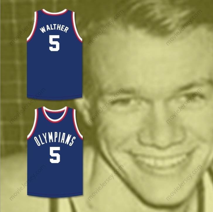CUSTOM ANY Name Number PAUL WALTHER 5  OLYMPIANS BLUE BASKETBALL JERSEY Top Stitched S-6XL