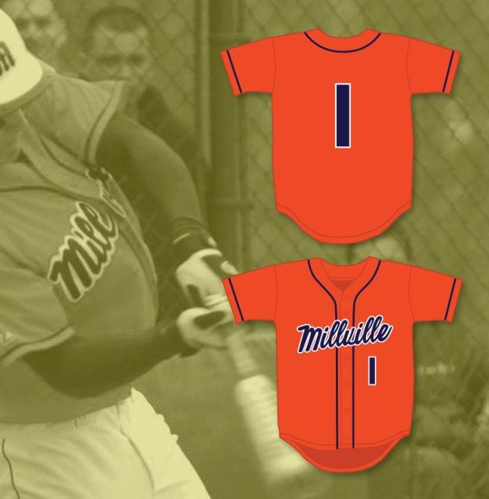 Camiseta de béisbol naranja MIKE TROUT 1 THUNDERBOLTS DE PREPARATORIA personalizada con cualquier nombre y número, talla S-6XL, costuras dobles.