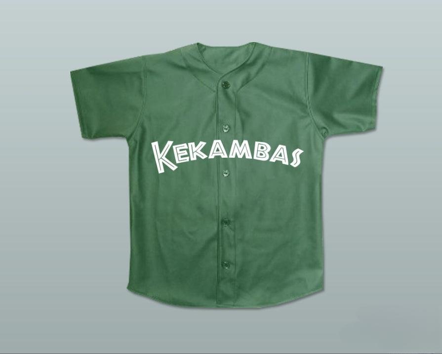 Camiseta de Béisbol Personalizada con Nombre y Número MILES PENNFIELD II 'BIG POPPA' 9 KEKAMBAS HARDBALL Verde Oscuro con Costuras Decorativas Tallas S-6XL