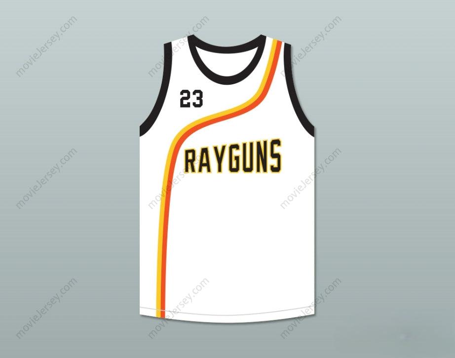 PERSONALIZA CUALQUIER Nombre Número MICHAEL 23 ROSWELL RAYGUNS JERSEY BALONCESTO BLANCO Superior Cosido S-6XL