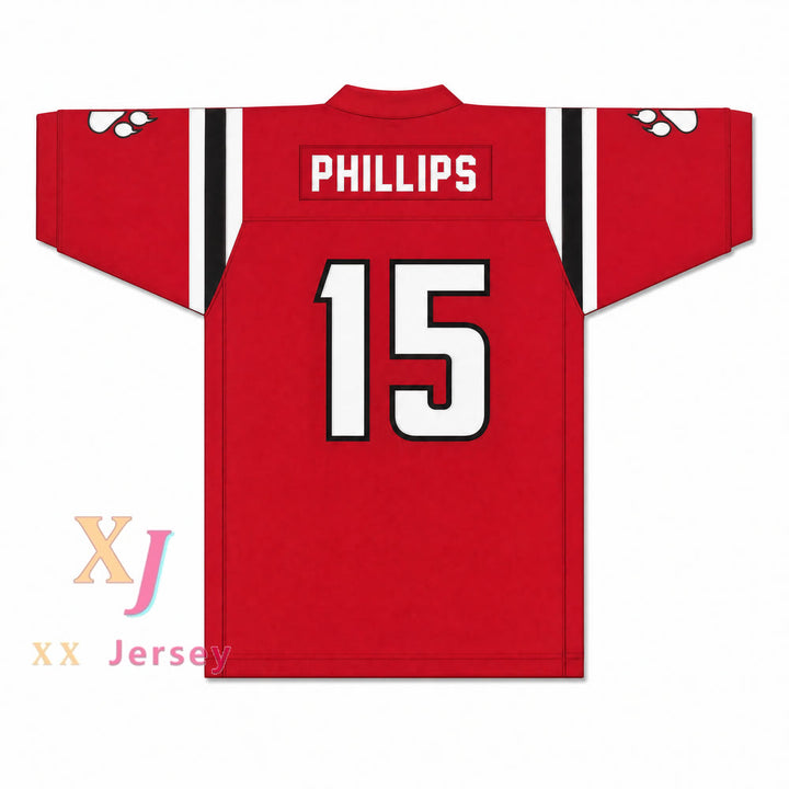 CAMISETA DE FÚTBOL PERSONALIZADA WILDCATS JAELAN PHILLIPS 15 REDLANDS EAST VALLEY HIGH SCHOOL TALLA S-6XL
