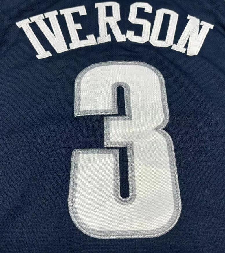 Camiseta de baloncesto retro cosida de Allen Iverson #3 Bethel High School