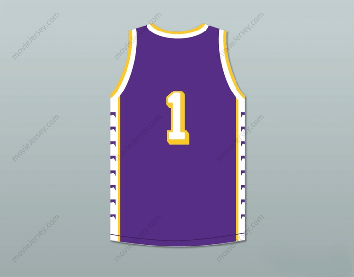 CUSTOM ANY Name Number CHRIS BOSH 1 LINCOLN HIGH SCHOOL  TIGERS PURPLE BASKETBALL JERSEY 1 Top Stitched S-6XL