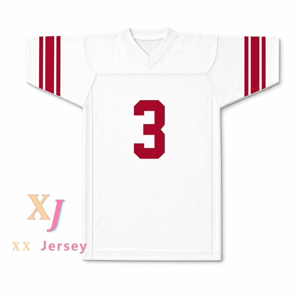 CUSTOM BARRY SANDERS 3 NORTH HIGH SCHOOL REDSKINS FOOTBALL JERSEY Top Stitched S-6XL