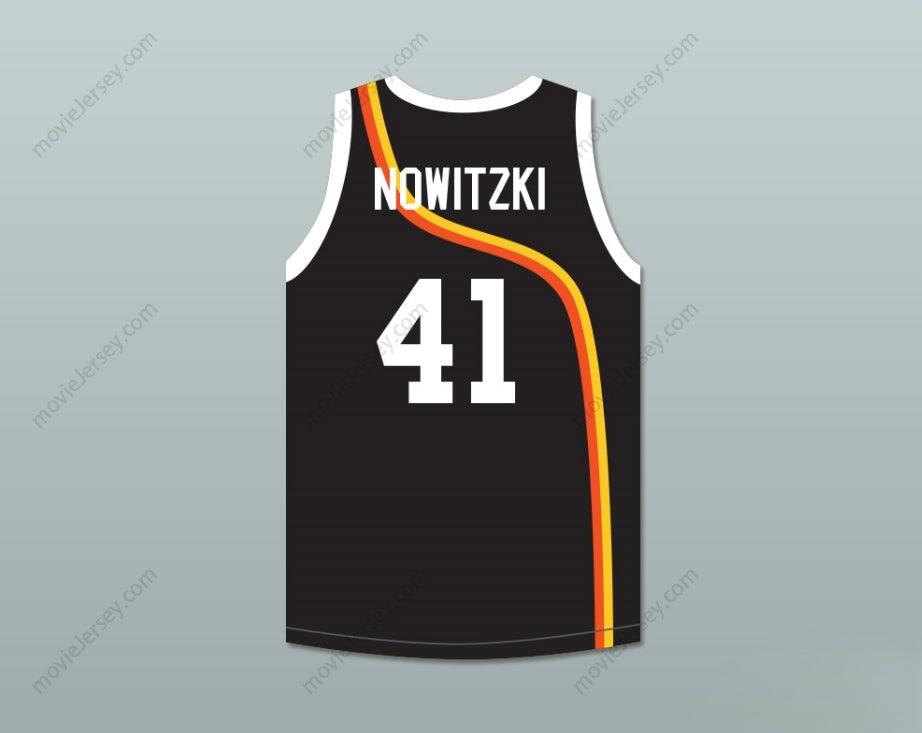 PERSONALIZA Cualquier Nombre Número DIRK NOWITZKI 41 ROSWELL RAYGUNS NEGRA CAMISETA BALONCESTO Cosida Tallas S-6XL